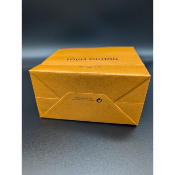 LOUIS VUITTON Rare Mini Shopping Orange Paper Gift Bag  5.5” x 4.5” x 3” EUC - Picture 5 of 9